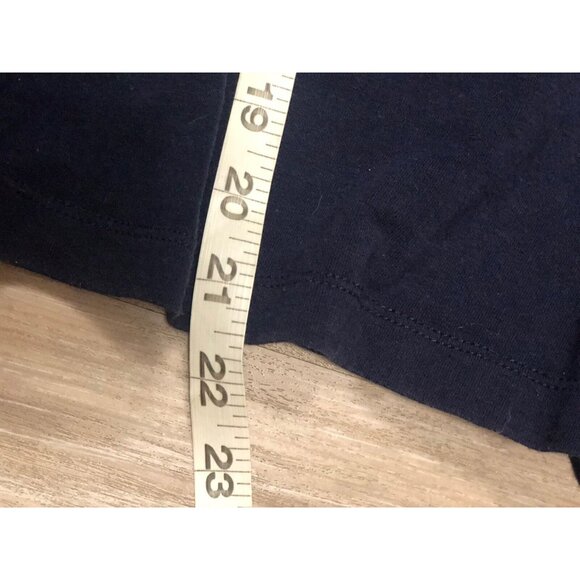 Laura Ashley Women Size XL Navy Blue Top 3/4 Sleeve Shirt Cottagecore Peasant - Picture 4 of 6